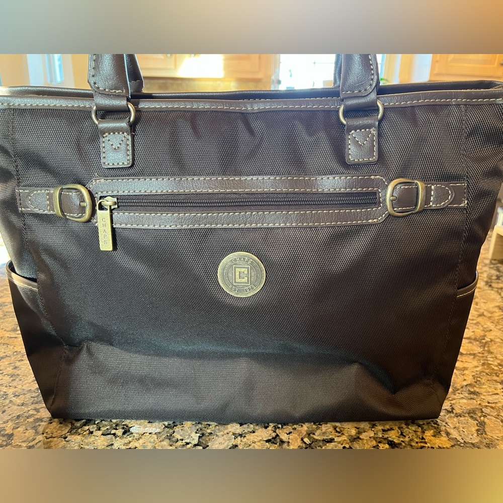 Ralph Lauren Chaps Soft Briefcase Laptop Tote Bag